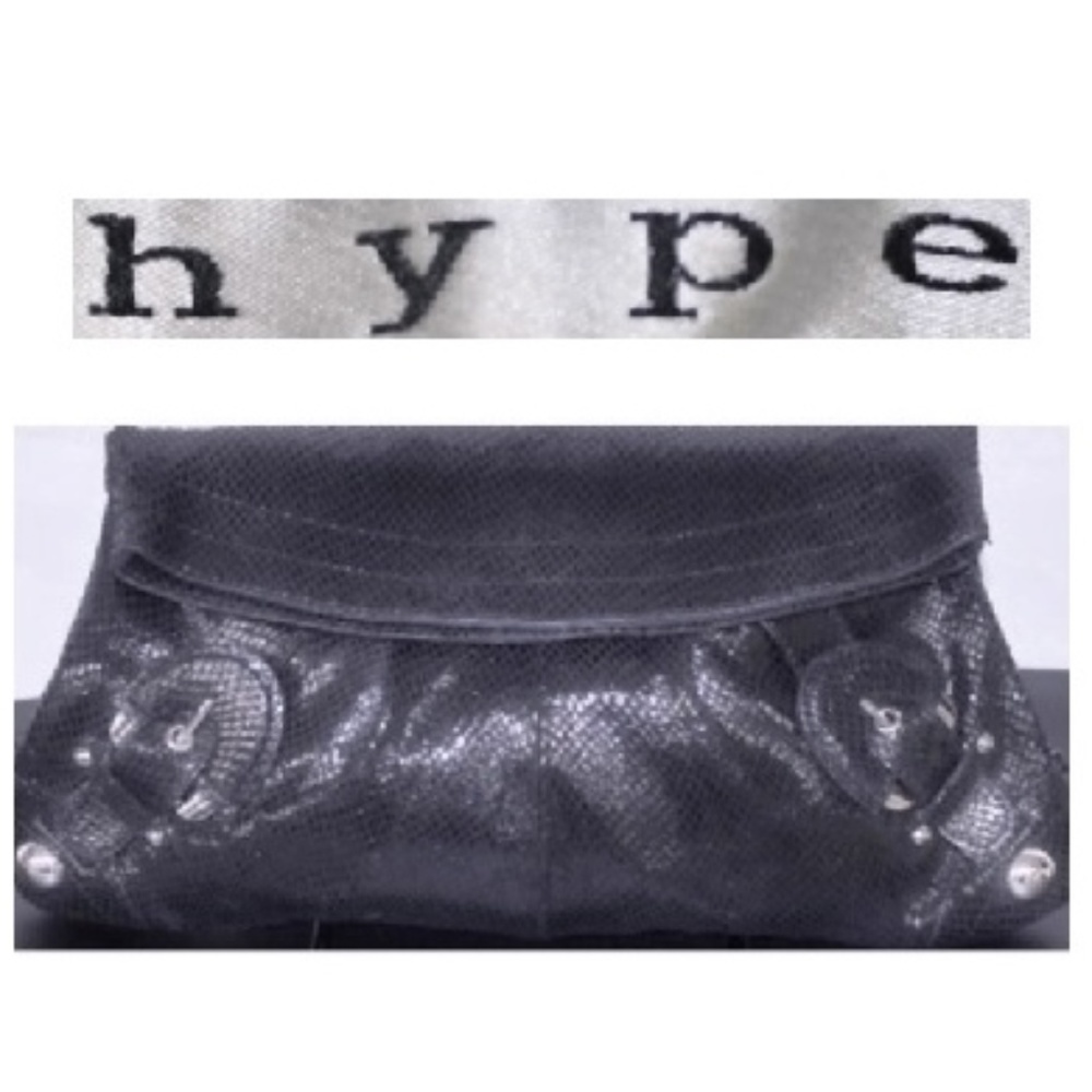 Sexy Slick Studded Snakeskin Clutch Bag